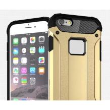 Силиконов гръб TPU Spigen Hybrid с твърда част за Apple iPhone 6 Plus / iPhone 6S Plus - черен със златисто