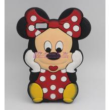 Силиконов калъф / гръб / TPU 3D за Huawei Ascend P8 Lite / Huawei P8 Lite - черен / Minnie mouse