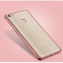 Луксозен силиконов гръб TPU за Huawei Nova - прозрачен / Rose Gold кант