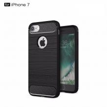Силиконов калъф / гръб / TPU за Apple iPhone 6 / iPhone 6S - черен / carbon
