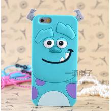 Силиконов калъф / гръб / TPU 3D за Apple iPhone 6 Plus 5.5'' - monster / син