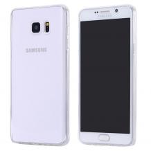 Силиконов калъф / гръб / TPU за Samsung Galaxy S6 G920 - прозрачен / 2 части / лице и гръб