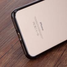 Луксозен гръб ROCK Pure Series за Apple iPhone X - прозрачен / черен кант