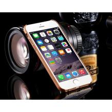 Луксозен твърд гръб HOCAR за Apple iPhone 6 Plus / iPhone 6S Plus - кожен / златен