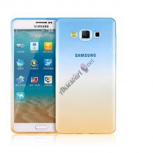 Силиконов гръб / калъф / TPU за Samsung Galaxy J5 J500 - синьо и жълто / преливащ