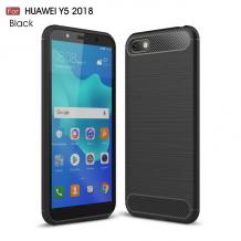 Силиконов калъф / гръб / TPU за Huawei Y5 2018 - черен / carbon