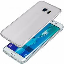 Силиконов калъф / гръб / TPU за Samsung Galaxy S7 Edge G935 - прозрачен / 2 части / лице и гръб