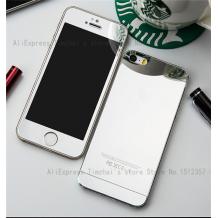 Стъклен скрийн протектор / 9H Tempered Glass Colorful Mirror Screen Protector / 2 в 1 за Apple iPhone 6 / iPhone 6S - сив / Silver / лице и гръб