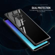 Луксозен твърд гръб Rock Clarity Serias за Samsung Galaxy Note 9 - прозрачен / черен кант