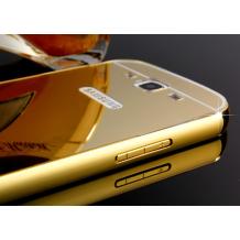 Луксозен алуминиев бъмпер с твърд гръб за Samsung Galaxy Core Prime G360 - златист