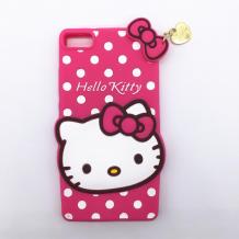 Силиконов калъф / гръб / TPU 3D за Huawei Ascend P8 Lite / Huawei P8 Lite - Hello Kitty / цикламен