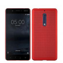 Твърд гръб за Nokia 5 2017 - червен / Grid