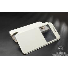 Луксозен калъф Flip тефтер S-View със стойка KALAIDENG Sun Series за Samsung Galaxy S7 G930 / Samsung S7 - бял