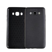 Силиконов калъф / гръб / TPU за Samsung Galaxy J7 2016 J710 - черен / карбон