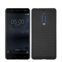 Твърд гръб за Nokia 8 2017 - черен / Grid