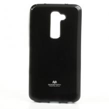 Луксозен силиконов калъф / гръб / TPU Mercury GOOSPERY Jelly Case за LG K10 - черен