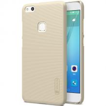 Луксозен твърд гръб Nillkin за Huawei P10 Lite - златист