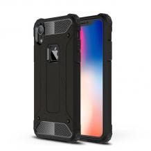 Силиконов гръб TPU Spigen Hybrid с твърда част за Apple iPhone XR - черен