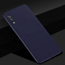 Силиконов калъф / гръб / TPU за Samsung Galaxy A7 2018 A750F - тъмно син / мат