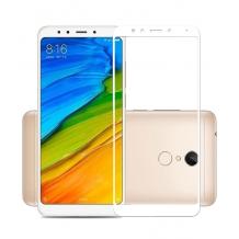 3D full cover Tempered glass screen protector Xiaomi Redmi 5 / Извит стъклен скрийн протектор Xiaomi Redmi 5 - бял