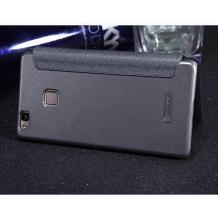 Луксозен кожен калъф Flip тефтер NILLKIN Sparkle за Huawei P9 Lite - черен