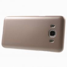 Луксозен силиконов калъф / гръб / TPU MERCURY i-Jelly Case Metallic Finish за Samsung Galaxy J5 2016 J510 - златист