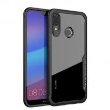 Луксозен твърд гръб със силиконов кант IPAKY за Huawei P20 Lite - прозрачен 