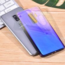 Силиконов калъф / гръб / TPU за Samsung Galaxy A6 Plus 2018 - преливащ / златисто и сиво