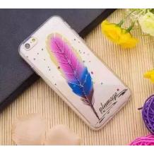 Силиконов калъф / гръб / TPU за Apple iPhone 6 / iPhone 6S - Plumage / розово перо