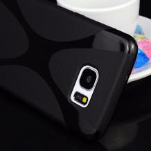 Силиконов калъф / гръб / TPU X Line за Samsung Galaxy S7 G930 / Samsung S7 - черен