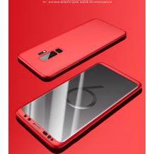 Луксозен силиконов калъф / гръб / TPU 360° за Samsung Galaxy S9 Plus G965 - червен / лице и гръб