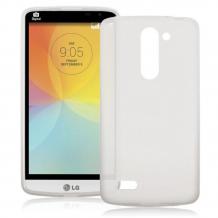 Силиконов калъф / гръб / TPU за LG L Bello D331 - бял / гланц