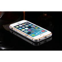 Луксозен алуминиев бъмпер с твърд гръб Magic Skin за Apple iPhone 5 / iPhone 5S - бял