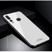 Луксозен стъклен твърд гръб за Huawei P20 Lite - бял