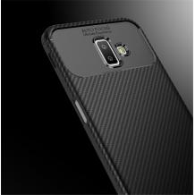 Луксозен силиконов калъф / гръб / TPU Auto Focus за Samsung Galaxy J4 Plus 2018 - черен / Carbon