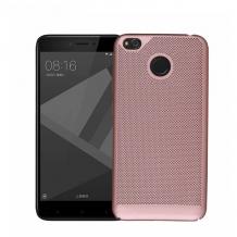 Твърд гръб за Huawei Honor 8 Lite -Rose Gold / Grid
