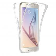 Силиконов калъф / гръб / TPU за Samsung Galaxy S6 G920 - прозрачен / 2 части / лице и гръб