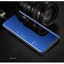 Луксозен калъф Clear View Cover с твърд гръб за Samsung J6 2018 - син
