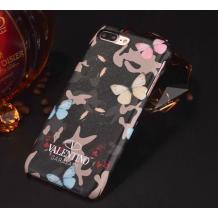 Луксозен гръб Valentino за Apple iPhone 7 / iPhone 8 - пеперуди / камуфлаж