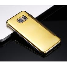 Луксозен калъф Clear View Cover с твърд гръб за Samsung Galaxy S8 G950 - златист