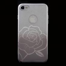 Луксозен силиконов калъф / гръб / TPU FSHANG ENSIDA Rose за Apple iPhone 7 - преливащ / сребристо и тъмно сиво / брокат