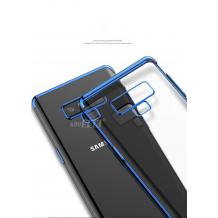 Луксозен силиконов калъф / гръб / TPU OUcase The Beauty Series за Samsung Galaxy Note 9 - прозрачен / син кант
