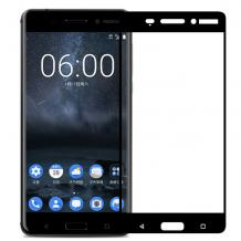 4D EQUIPTORS full cover Tempered glass Full Glue screen protector Nokia 3.1 Plus / Извит стъклен скрийн протектор с лепило от вътрешната страна за Nokia 3.1 Plus - черен