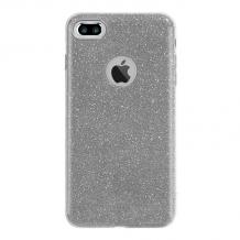 Луксозен ултра тънък силиконов калъф / гръб / TPU Ultra Thin FSHANG за Apple iPhone 7 - сребрист / брокат