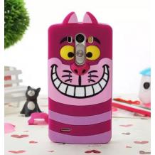 Силиконов калъф / гръб / TPU 3D за LG G3 D850 - Cheshire cat / цикламен