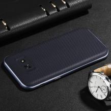 Силиконов калъф / гръб / TPU за Samsung Galaxy A5 2017 A520 - черен / тъмно сив кант / Carbon