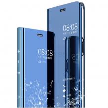 Луксозен калъф Clear View Cover с твърд гръб за Samsung Galaxy M20 - син