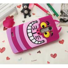 Силиконов калъф / гръб / TPU 3D за LG G3 D850 - Cheshire cat / цикламен