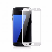 3D full cover Tempered glass screen protector Samsung Galaxy S7 G930 / Стъклен скрийн протектор за Samsung Galaxy S7 G930 - бял