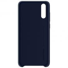 Оригинален силиконов калъф / гръб / Silicone Case за Huawei P20 - тъмно син